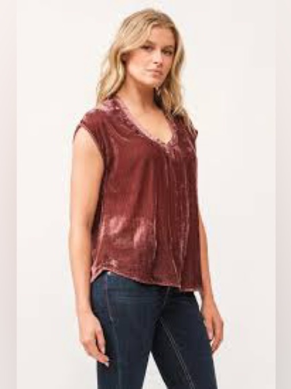 Dear John Yanis Top in Maroon